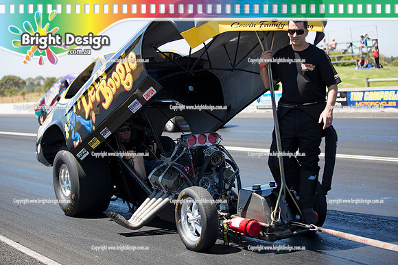 Areoflow Nitro Funny Cars @ Portland 1 Feb 2014  (1083)  LETS BOOGIE CROWD