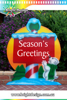7-5 B-01 WM Bear Sign Outdoor Christmas Decorations & Cut Outs for Home Christmas Displays