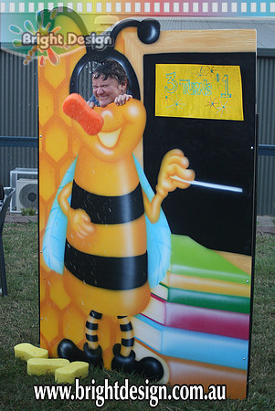 pca School Fete Hole cut out board like wall mural Custom Airbrushed by Bright Design