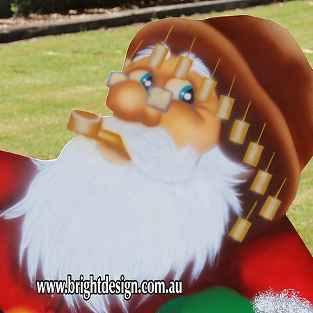 1- SS-12 e With pipe Australian Grandpa Swaggie Santa Outdoor Christmas Decorations n Cut outs for Home Christmas