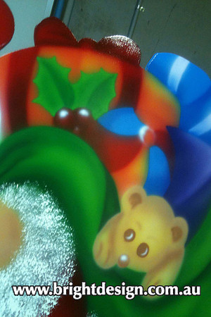 2- S-04 CUB Walking Santa Outdoor Christmas Decorations Handmade by Bright Design
