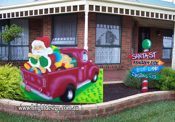 2- S-37 M-07 Christmas Cut Outs in Home Garden Outdoor Christmas Display and Cut Out for Christmas