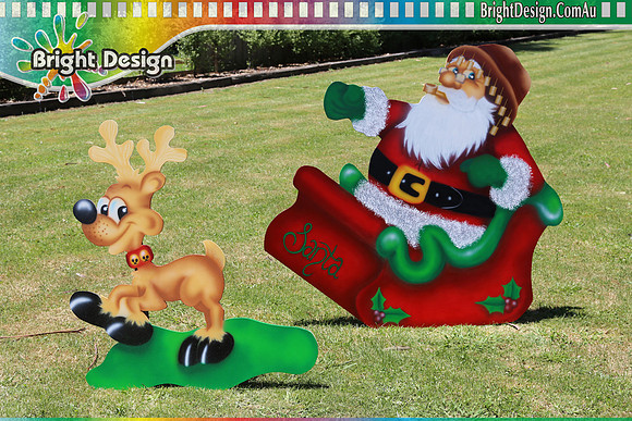 1- SS-22 + SS-12 wm Reindeer  Outdoor Christmas Decoration for Commercial or home Christmas Display