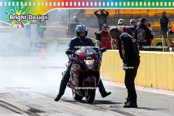 ANDRA Street Outlaws Drag Racing Quals Rnd 5 @ Calder Park 24 September 2014 (24206)  BIKE
