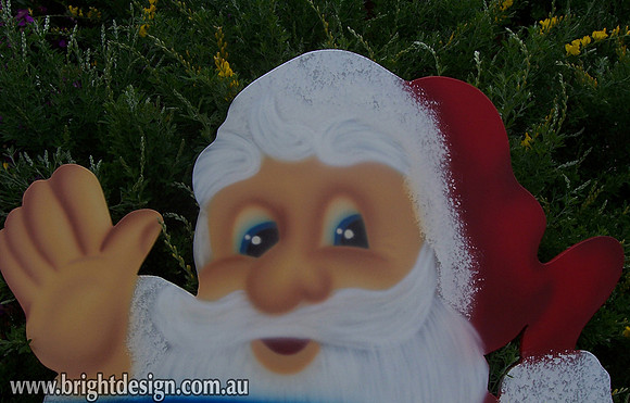 2- S-39 UC BMW Santa Outdoor Christmas Decorations n Cut outs for Home Christmas Display