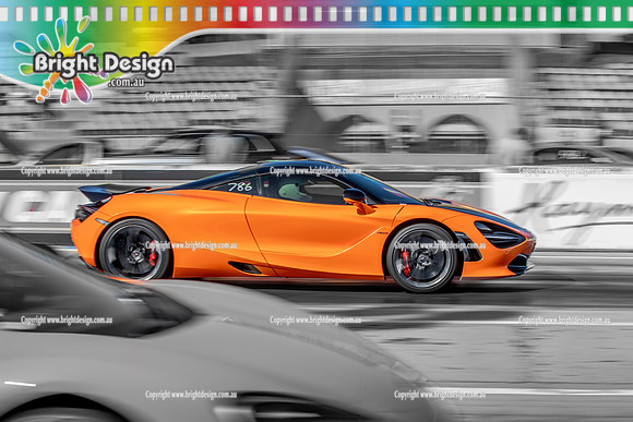 Fast Friday on Saturday @ Calder Park Drag Racing 12 October 2024 (171854)-3 ORANGE SELECTIVE COLOUR MCLAREN
